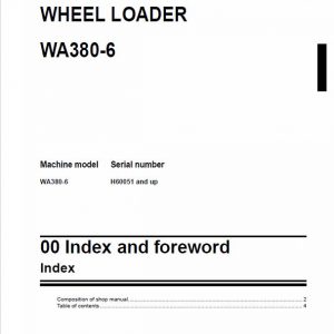 Komatsu WA380-6 Wheel Loader Service Manual - Image 4