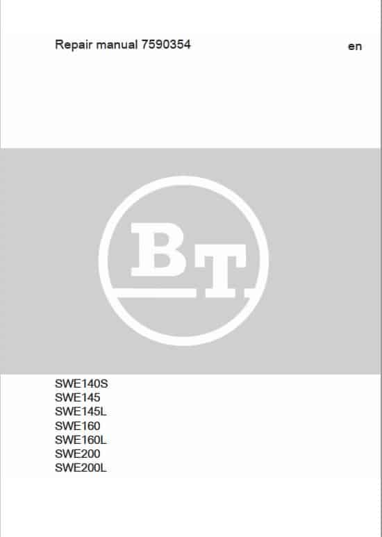 BT SWE140S, SWE145, SWE145L, SWE160, SWE160L, SWE200, SWE200L Manual