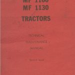 Massey Ferguson 1100, 1130 Tractor Service Manual