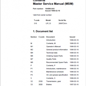 BT LR 2.0 Pallet Truck Service Manual