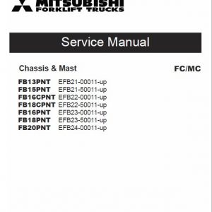 Mitsubishi FB18PNT, FB18CPNT, FB20PNT Forklift Service Manual