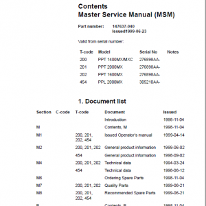 BT PPT 1400MX, PPT 1600MX, PPT 2000MX, PPL 2000MX Pallet Truck Manual - Image 3