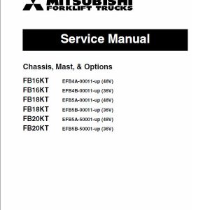 Mitsubishi FB16KT, FB18KT, FB20KT Forklift Lift Truck Service Manual