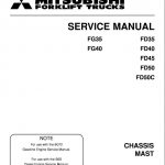 Mitsubishi FG35, FG40 Forklift Lift Truck Service Manual