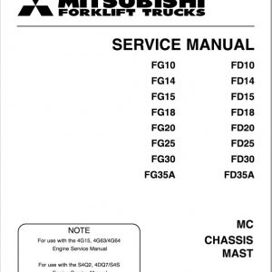 Mitsubishi FG10, FG14, FG15, FG18 Forklift Service Manual