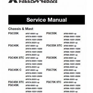 Mitsubishi FGC35K, FGC40K, FGC40K STC Forklift Service Manual