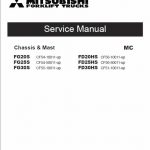 Mitsubishi FG20S, FG25S, FG30S Forklift Lift Truck Service Manual