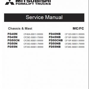 Mitsubishi FG40NB, FG45NB, FG50CNB, FG50NB, FG55NB Forklift Service Manual