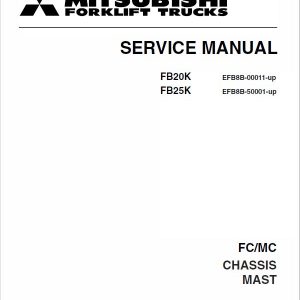 Mitsubishi FB20K, FB25K Forklift Lift Truck Service Manual