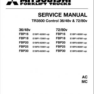 Mitsubishi FBP16, FBP18, FBP20, FBP25, FBP30 Forklift Service Manual