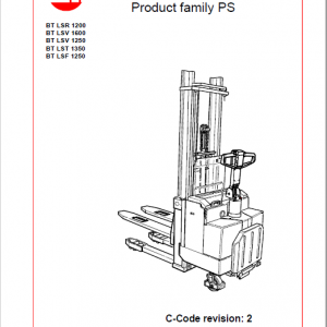 BT LSR 1200, LSV 1250, LSF 1250, LST 1350, LSV 1600 Pallet Truck Manual