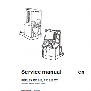 BT Reflex RR BE, RR BE CC Reach Trucks Service Manual