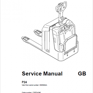 BT P24 Pallet Truck Repair Service Manual