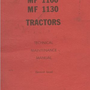 Massey Ferguson 1100, 1130 Tractor Service Manual