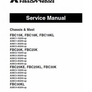 Mitsubishi FBC15K, FBC18K, FBC18KL Forklift Lift Truck Service Manual