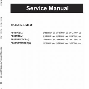 Mitsubishi FB13TBCB, FB18TBCB, FB20TBCB Forklift Service Manual