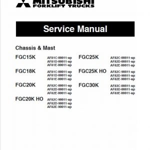 Mitsubishi FGC25K, FGC25K HO, FGC30K Forklift Service Manual