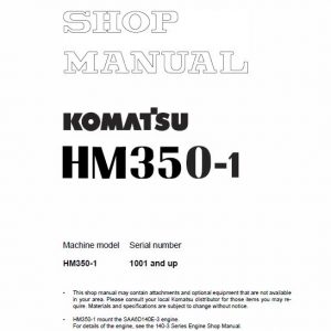 Komatsu HM350-1 Dump Truck Service Manual