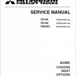 Mitsubishi FB16K, FB18K, FB20KC Forklift Lift Truck Service Manual - Image 2