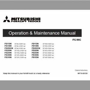 Mitsubishi FG25N, FG30N, FG35N Forklift Service Manual - Image 3