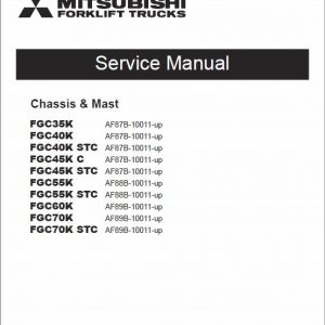 Mitsubishi FGC35K, FGC40K, FGC40K STC Forklift Service Manual - Image 2