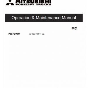 Mitsubishi FD70NM Forklift Lift Truck Service Manual - Image 2