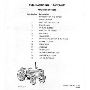 Massey Ferguson MF 372, MF 375, MF 383, MF 390 Tractor Service Manual - Image 3