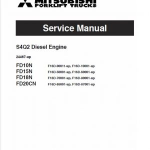 Mitsubishi FG15N, FG18N, FG20N, FG20CN Forklift Service Manual - Image 3