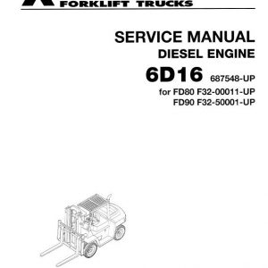 Mitsubishi FD80, FD90 Forklift Lift Truck Service Manual - Image 3