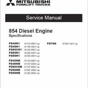 Mitsubishi FD70M Forklift Lift Truck Service Manual - Image 3