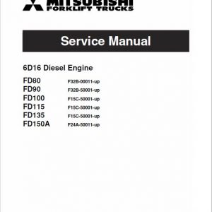 Mitsubishi FD80, FD90 Forklift Lift Truck Service Manual - Image 4