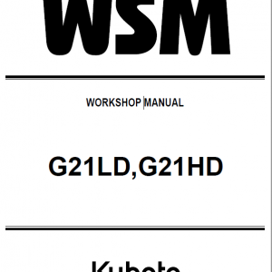 Kubota G21LD, G21HD Mowers Service Manual