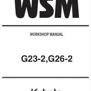 Kubota G23-2, G26-2 Mowers Service Manual