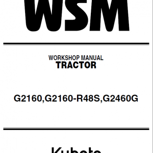 Kubota G2160, G2160-R48S, G2460G Mower Service Manual