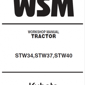 Kubota STW34, STW37, STW40 Tractor Service Manual