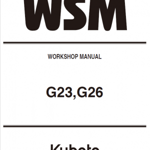 Kubota G23, G26 Mowers Service Manual