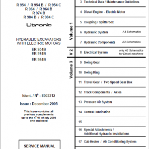 Liebherr ER954B, ER974B, ER984B Litronic Hydraulic Excavator