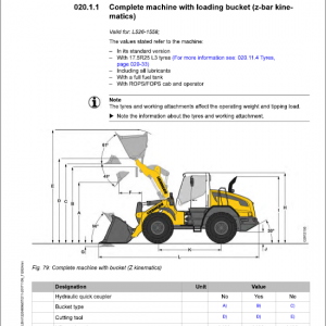 Liebherr L526 Type 1558 Wheel Loader Service Manual - Image 2