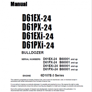 Komatsu D61EXi-24, D61PXi-24 Dozer Service Manual - Image 4