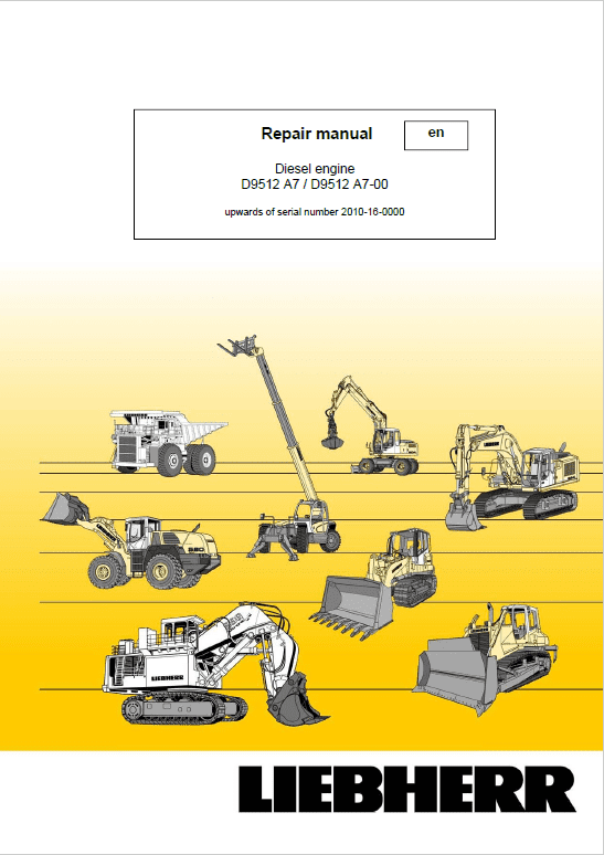 Liebherr D9512 A7, D9512 A7-00 Engine Service Manual