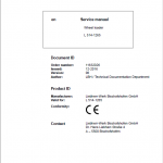 Liebherr L514 Type 1265 Wheel Loader Service Manual