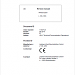 Liebherr L538 Type 1268 Wheel Loader Service Manual
