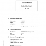 Liebherr TA 230, TA 240 Articulated Truck Service Manual - Image 5