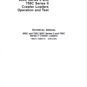 John Deere 655C, 755C, 655C Series II, 755C Series II Crawler Loader Service Manual