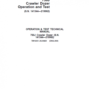 John Deere 750J Crawler Dozer Technical Manual (SN. from D141344-D219962) - Image 5