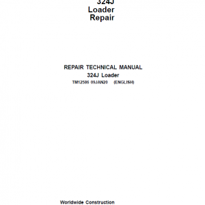 John Deere 324J Loader Repair Service Manual