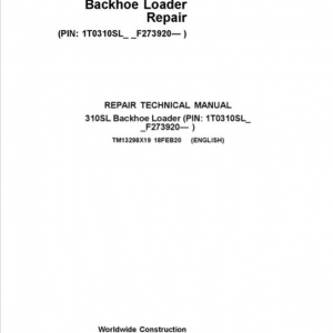 John Deere 310S Backhoe Loader Service Manual (SN. F273920-)