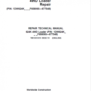 John Deere 624K 4WD Loader Service Manual (SN. from F658065-F677548)