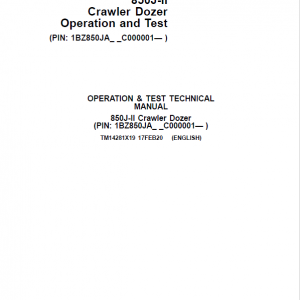 John Deere 850J-II Crawler Dozer Technical Manual (SN. from C000001) - Image 4