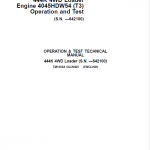 John Deere 444K 4WD Loader Engine 4045HDW54 (T3) Technical Manual (SN. before 642100) - Image 2